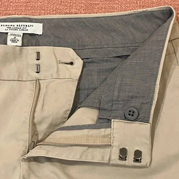 Banana Republic size 2 W31L30.75 rise 8 light beige / natural wm’s pant Trousers - Picture 14 of 16